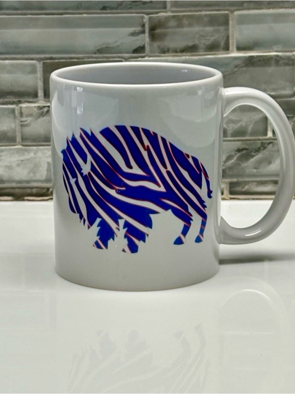 Totally Buffalo Buffalo Bills, Buffalo Mafia Zubaz Design Coffee Mug. NIB
